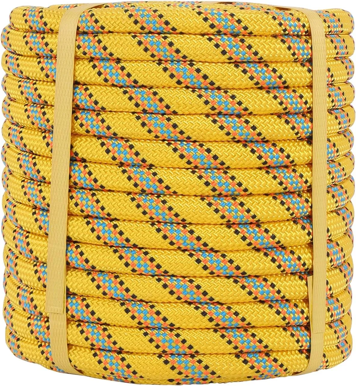 Arborist Rope Climbing Rope（1/2 inch x 200ft） 48 Strands Bull Rope for Construction Climbing Swing Sailing