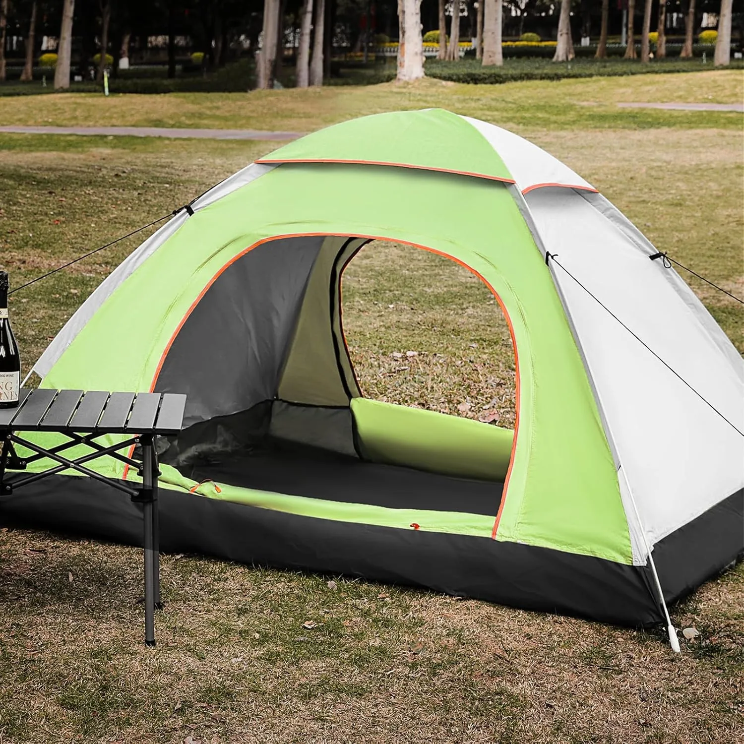 Athena Collection 1-2 Person Camping Dome Tent, Portable Backpacking Tent Easy Setup Travel Tent with Carry Bag, Outdoor All Seasons Tent Windproof Camping Equipment for Lawn Garden Park