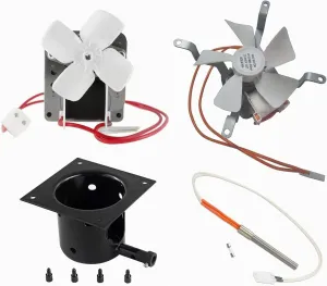 Auger Motor, Grill Induction Fan, Fire Burn Pot and Hot Rod Ignitor Kit Replacement for Pit Boss and Traeger Wood Pellet Grill with Screws and Fuse