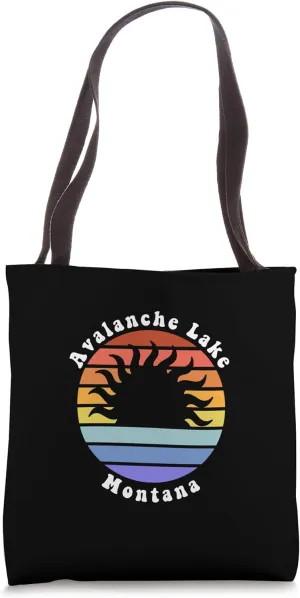 Avalanche Lake Montana Sunrise Family Vacation Souvenir Tote Bag