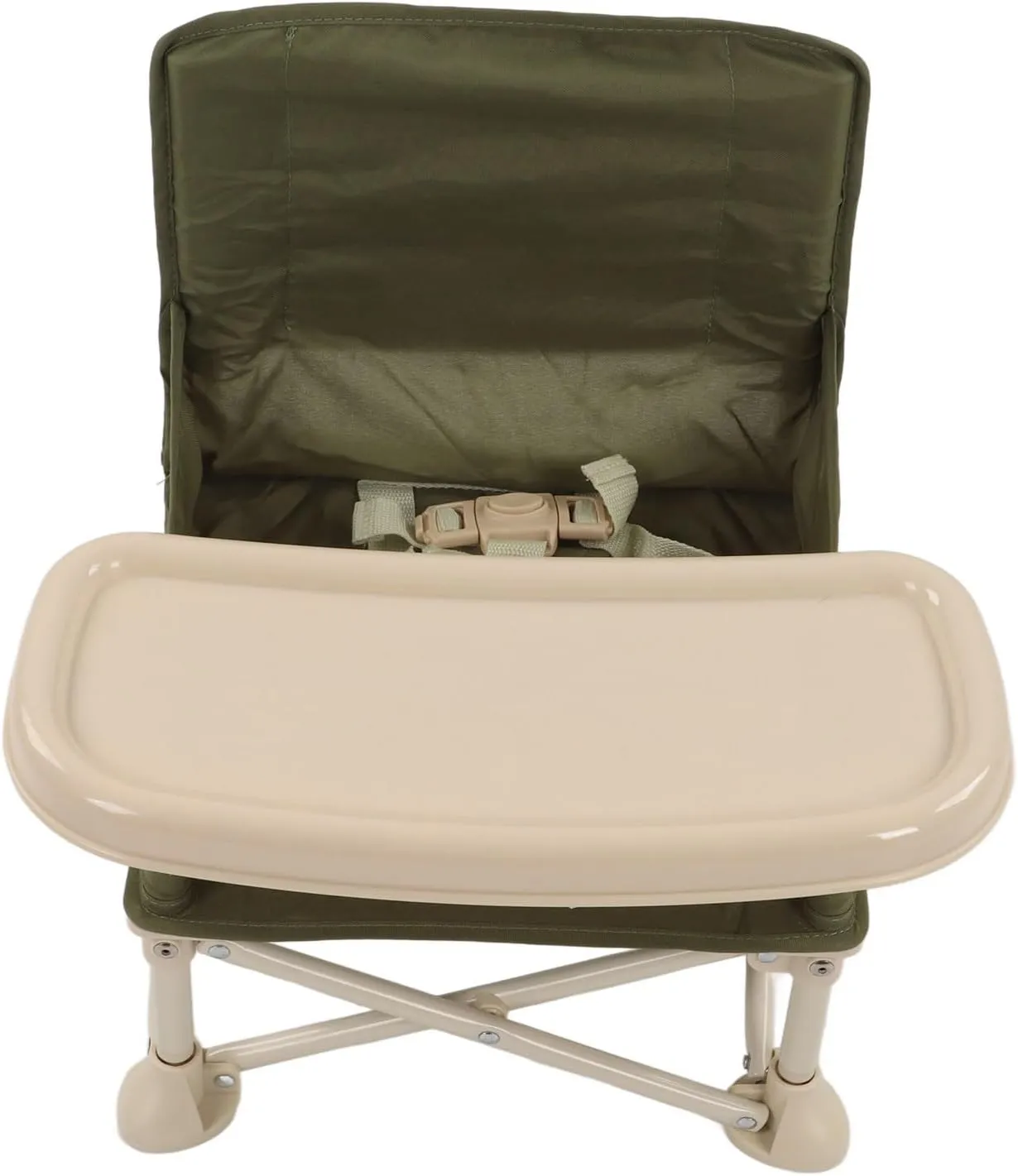 Baby Picnic Chair Dining Portable Infant Training Chair Outside Foldable Safety Belt High Reliability for Nursling Trottie (Upgraded Green)