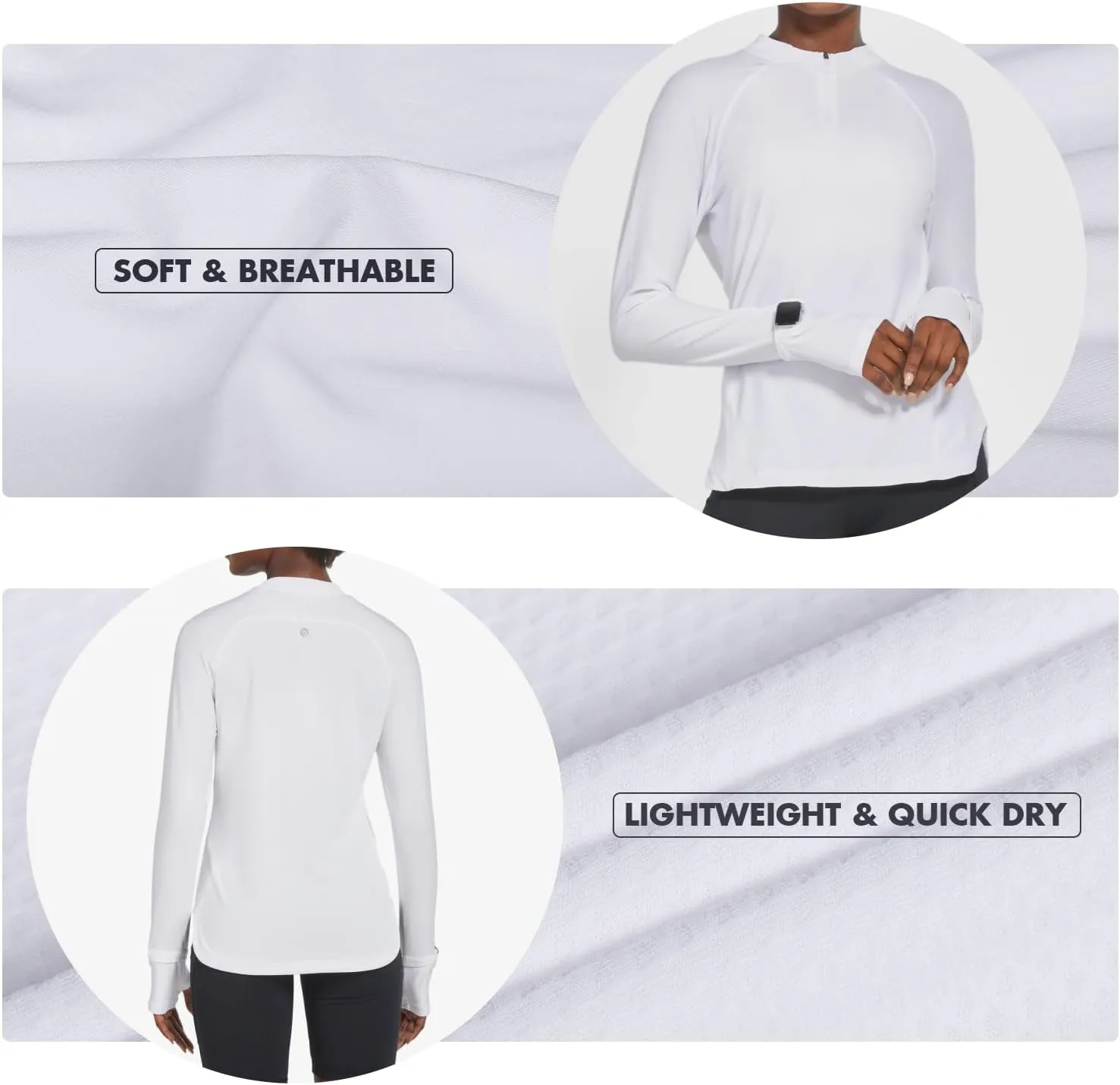 baleaf Women's Long Sleeve Running Shirts Quick Dry Lightweight Pullover Workout Tops Athletic T-Shirts Moisture Wicking