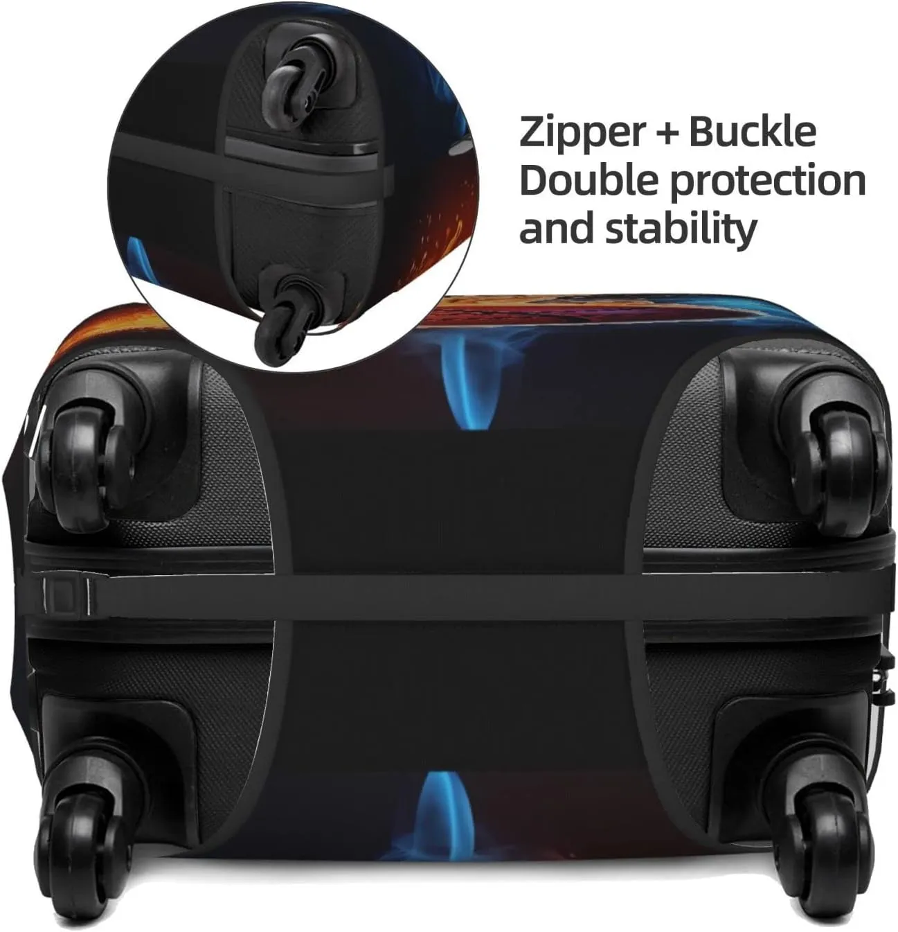 Basketball Travel Suitcase Cover, Fire and Water Washable Luggage Cover S - Fits 18-21 inch luggage(No Suitcase)