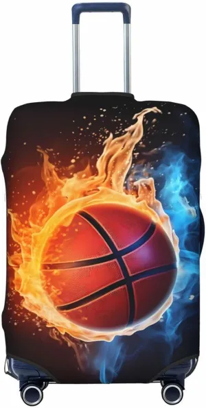 Basketball Travel Suitcase Cover, Fire and Water Washable Luggage Cover S - Fits 18-21 inch luggage(No Suitcase)