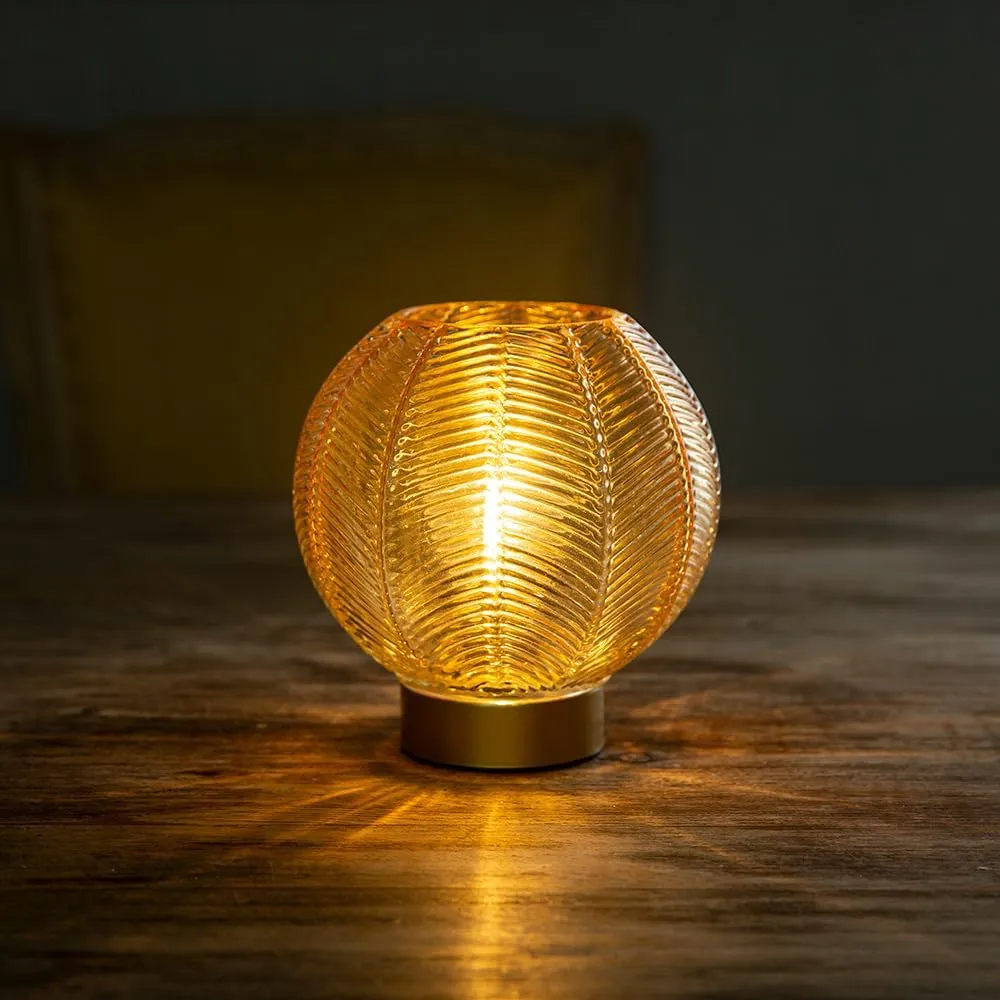Battery Operated Lamp With Timer, Small Cordless Table Lamp, Decorative for Living Room Bedside Kitchen Bathroom - Gold
