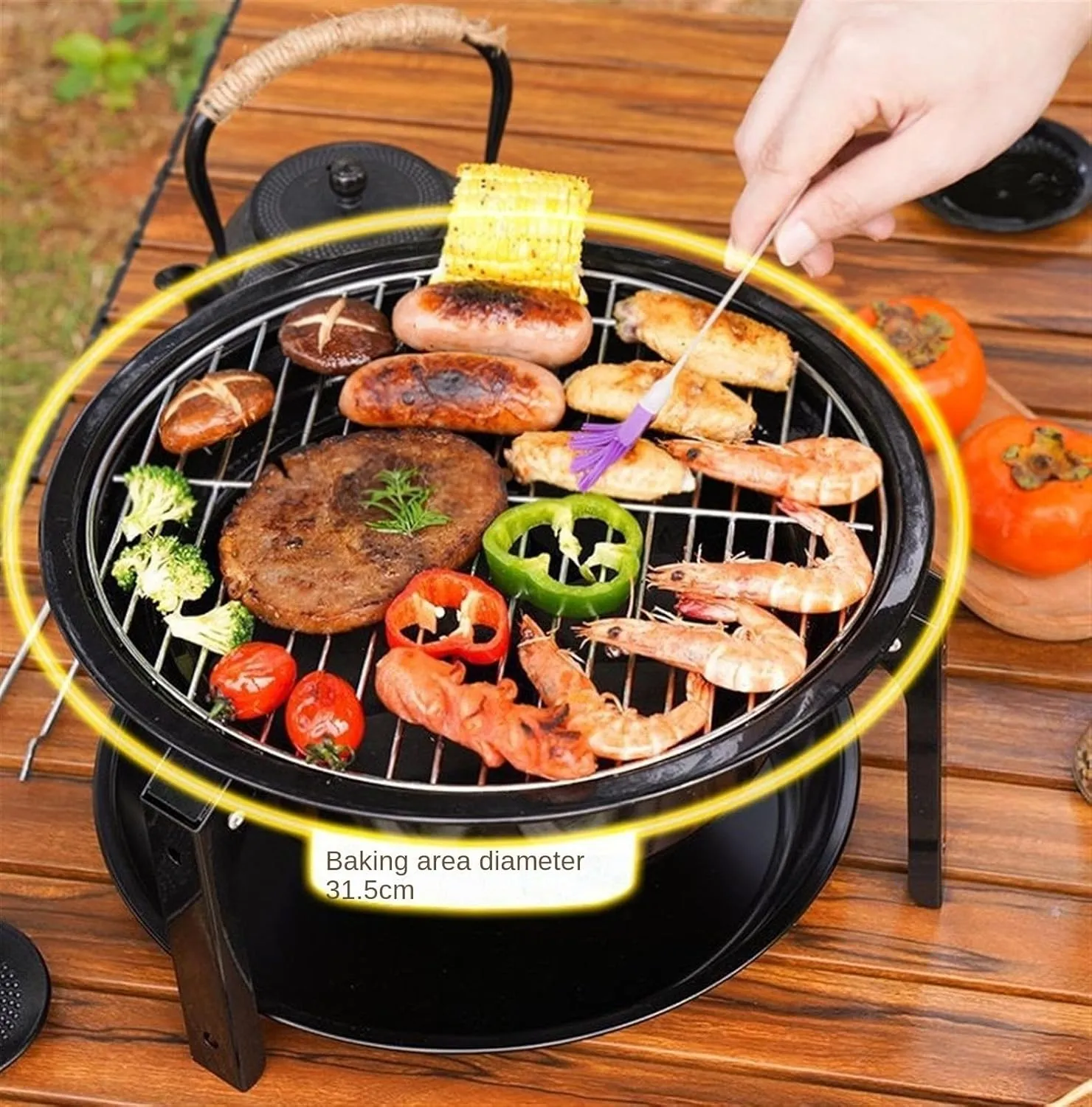 Bbq Grill Cold Rolled Steel Portable Barbecue Grill Charcoal Stove For Home Party Outdoor Camping