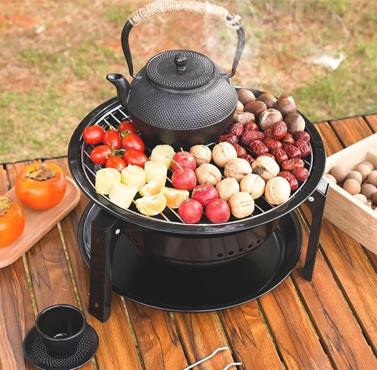 Bbq Grill Cold Rolled Steel Portable Barbecue Grill Charcoal Stove For Home Party Outdoor Camping