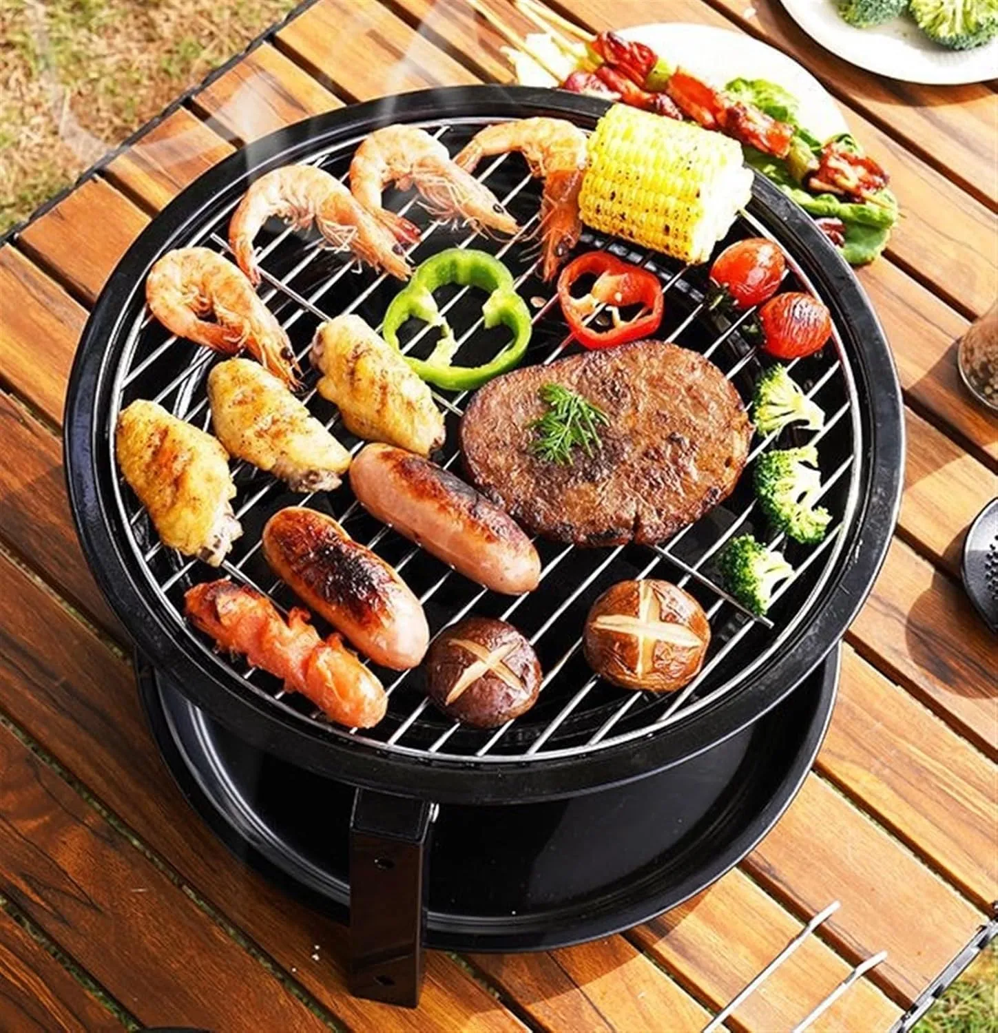 Bbq Grill Cold Rolled Steel Portable Barbecue Grill Charcoal Stove For Home Party Outdoor Camping