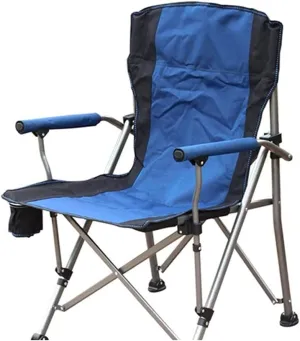 Beach Chair Folding Camping Chair,Upholstered Armrest Folding Chair,with Cup Holder Mesh Side Pockets,Can Support 308 Pounds (Color : Orange)