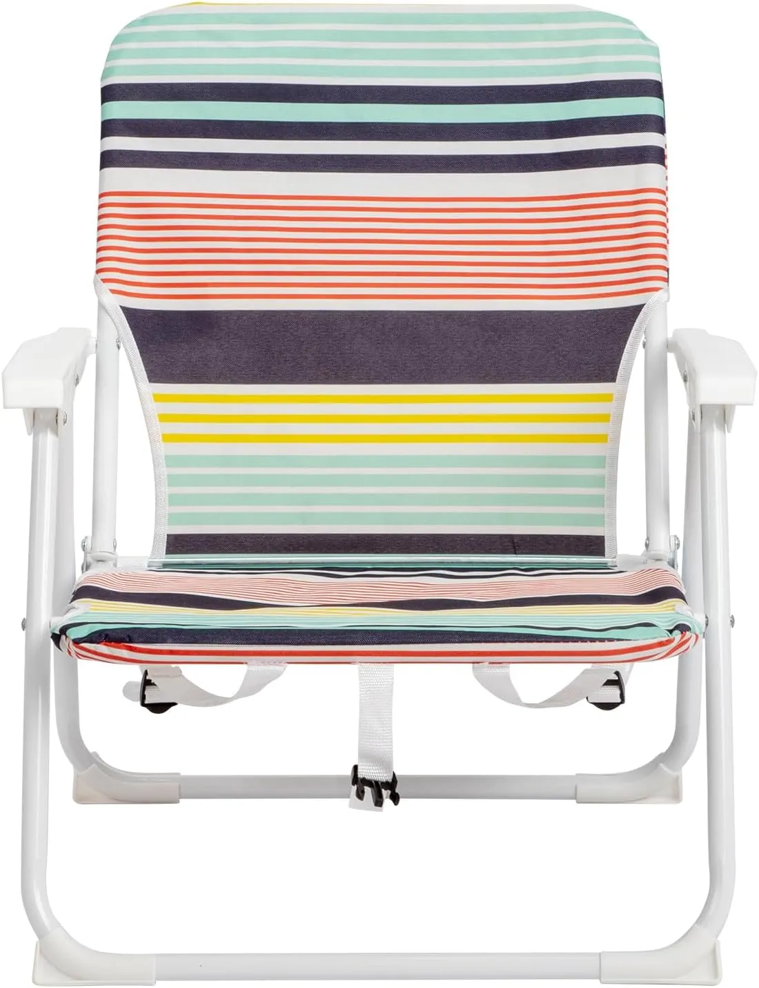 Beach Chair Portable Folding Reclining Chair Outdoor Camping Chair Small Size Armrest for Sand,Camping, Lawn 56x60x63cm