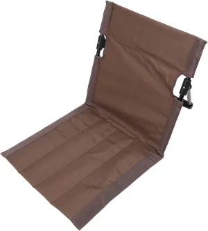 Beach Floor Chair, Breathable Aluminum Tube Folding Adjustable Back Support Portable Camping Floor Chair for Fishing (Brown)