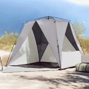 Beach Tent 4-Person Gray Quick Release Waterproof