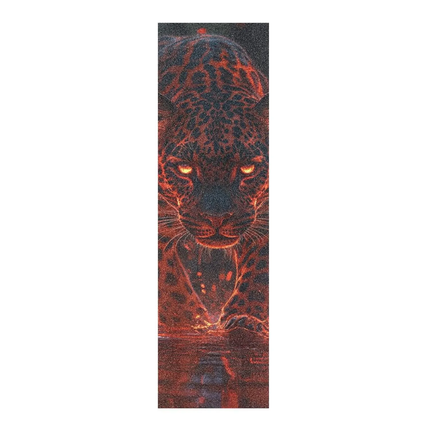Beautiful Fire Leopard Skateboard Grip Tape Waterproof Grip Tape for Scooter 33×9 Inch lija para Skateboard