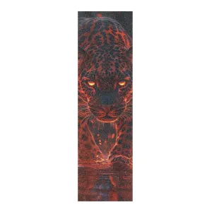 Beautiful Fire Leopard Skateboard Grip Tape Waterproof Grip Tape for Scooter 33×9 Inch lija para Skateboard