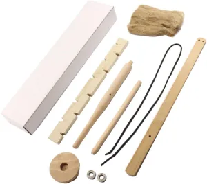 BESPORTBLE Double Drill Rod Fire Tool Camping Gadgets Natural Wooden Friction Set for Outdoor Fire Making Educational Toy for Boys and Girls