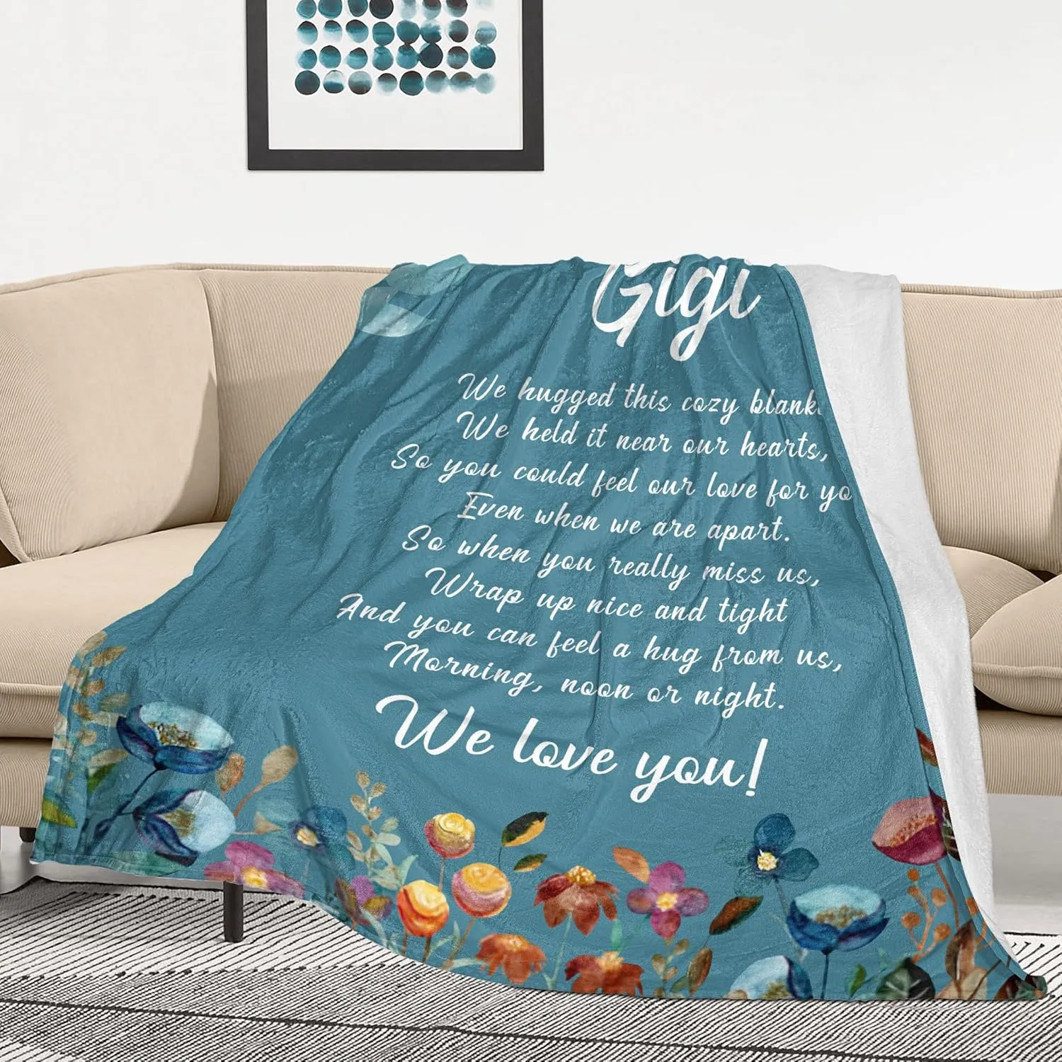Best Gigi Ever Gifts, Gigi Birthday Gifts for Grandma from Grandkids, Granny Gifts, Grandmother Gift Throw Blanket 60”x50”