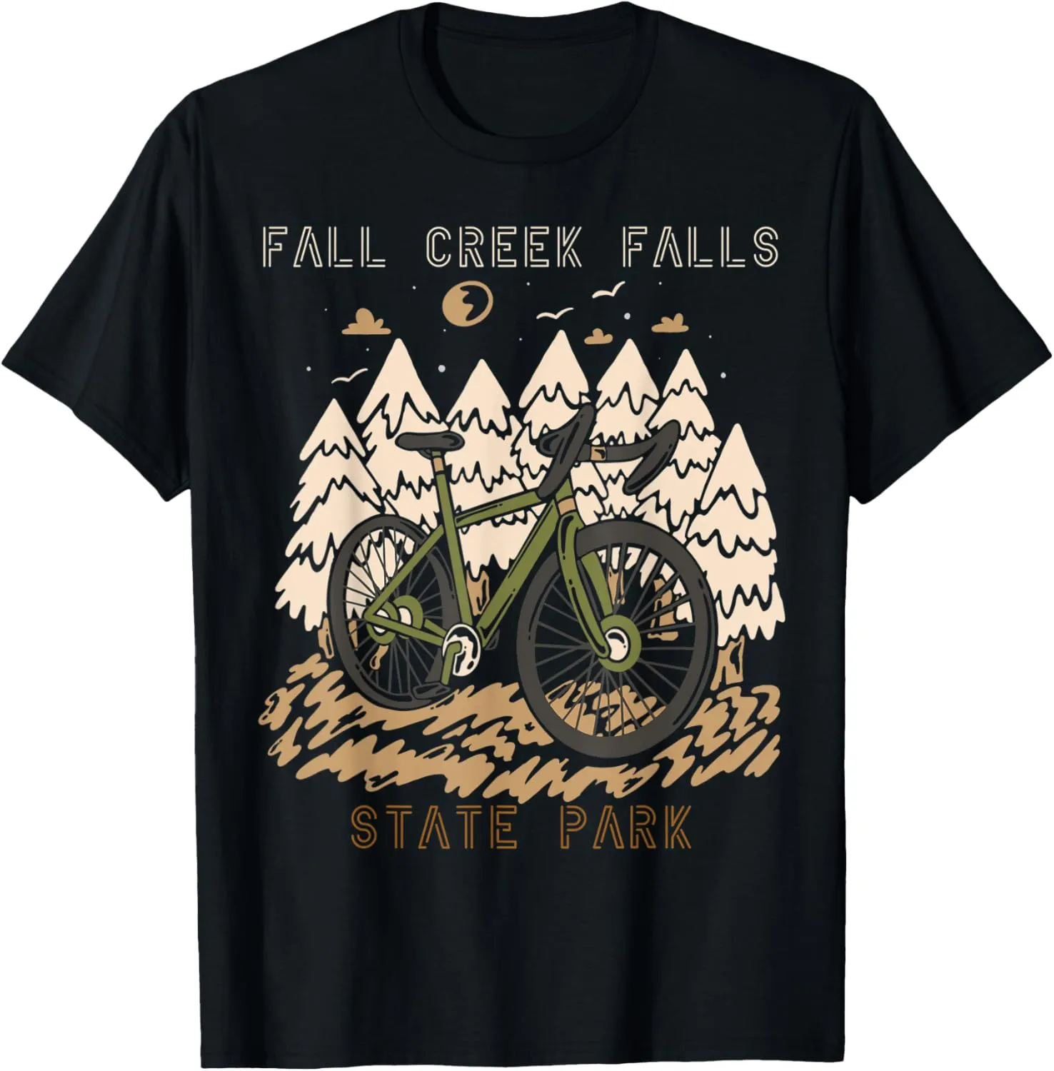 Bike Forest Hiking Fall Creek Falls Tennessee Camping Nature T-Shirt