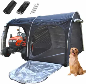 Bike Storage Tent with Ventilation Mesh Outdoor Bike Storage with Double Doors for 5-7 Bikes Bicycle Cover Bike Tent