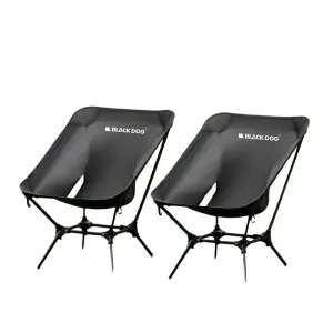 BLACKDOG Ultralight Camping Chair – 830g Portable Folding Moon Chair with Foot Cover