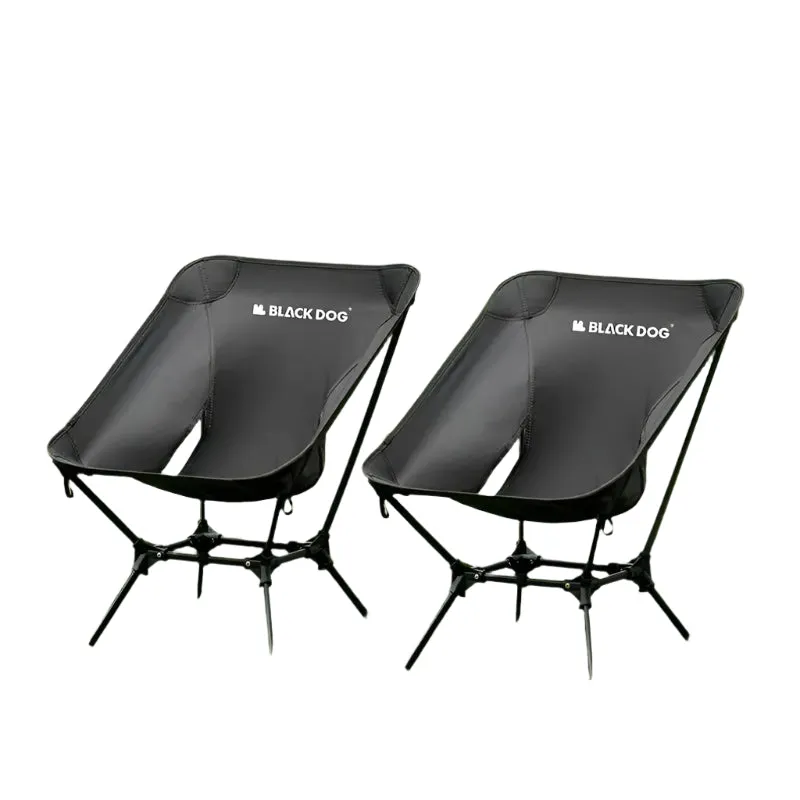 BLACKDOG Ultralight Camping Chair – 830g Portable Folding Moon Chair with Foot Cover