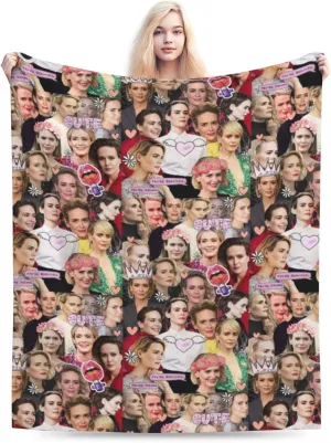 Blanket Sarah Paulson Soft and Warm Lightweight Fluffy Throws Blankets Gift for Beach Yoga Bedroom Living Room Decoration Sofa Camping Trip Dorm Decor All Season