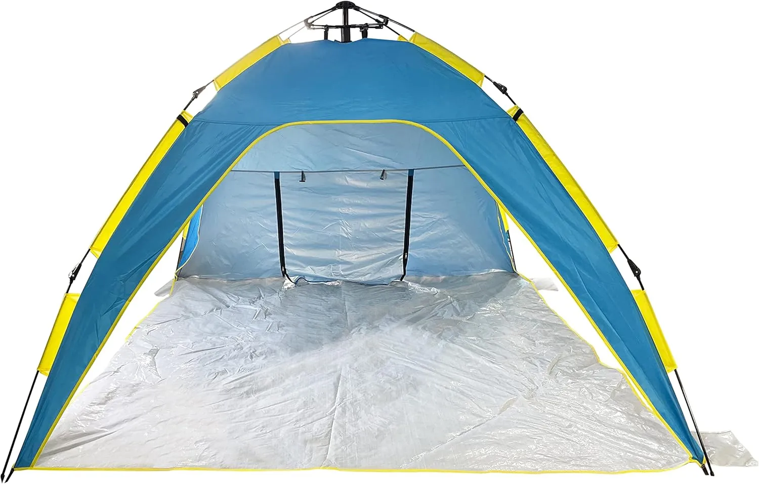 Bliss Hammocks BHT-A39-BY Pop-Up Beach Tent w/Carry Bag for Easy Travel, Sun Protection & Wind Resistant, Waterproof, Lightweight, Durable, Blue and Yellow
