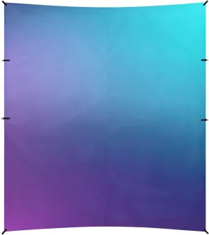 Blurred Teal Purple Blue Foldable Beach Tent UPF50  Lightweight Sun Shade with Sturdy Poles, Sandbags and Shovel for Camping, Fishing, Backyard Fun