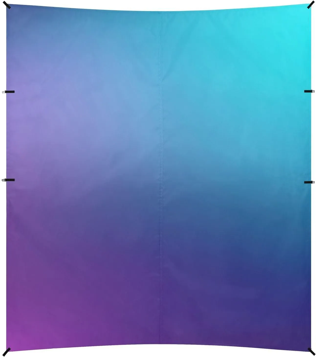 Blurred Teal Purple Blue Foldable Beach Tent UPF50  Lightweight Sun Shade with Sturdy Poles, Sandbags and Shovel for Camping, Fishing, Backyard Fun