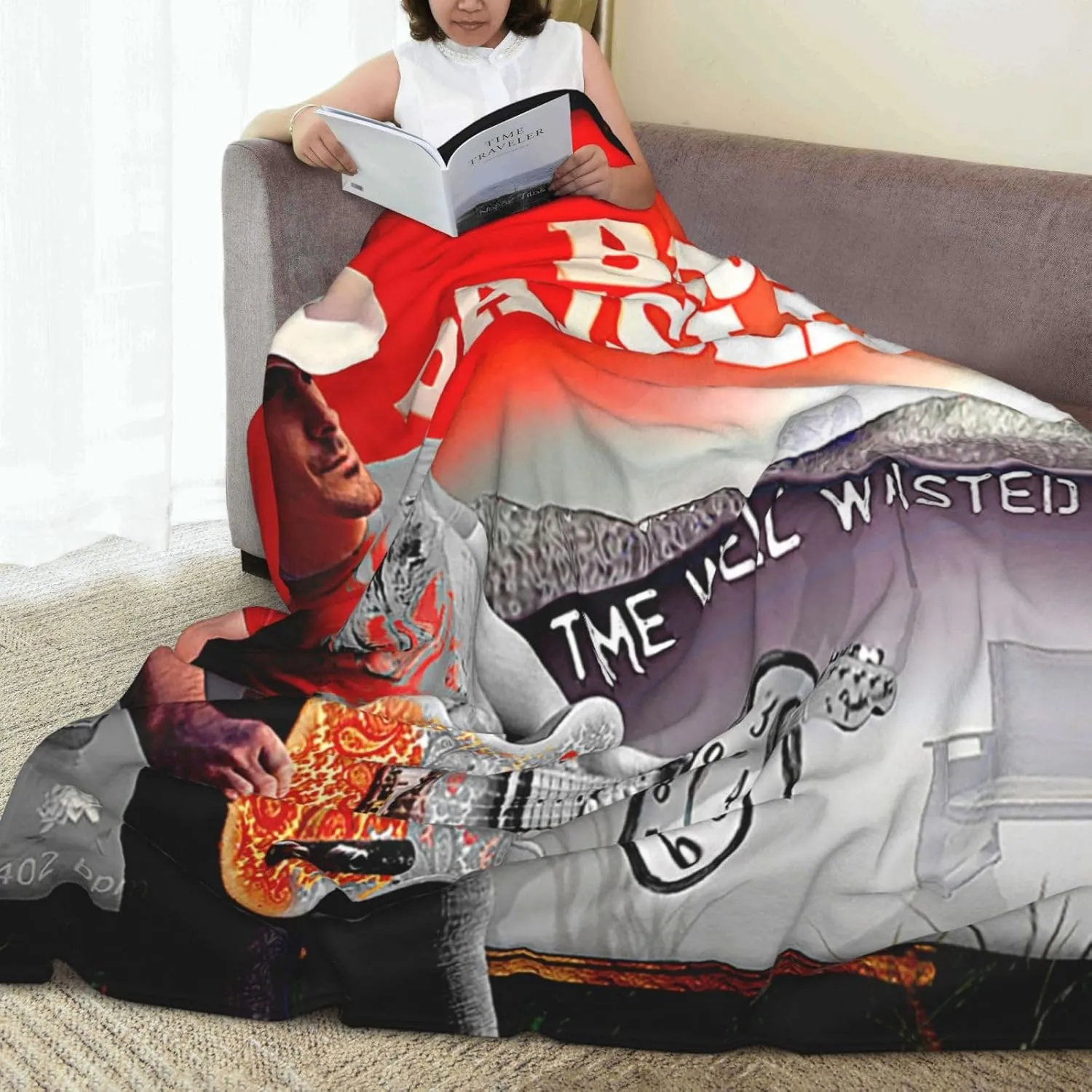 Brad Music Paisley Fleece Throw Blanket Flannel Air Conditioning Quilt for Couch Camping Travel 50"x40"