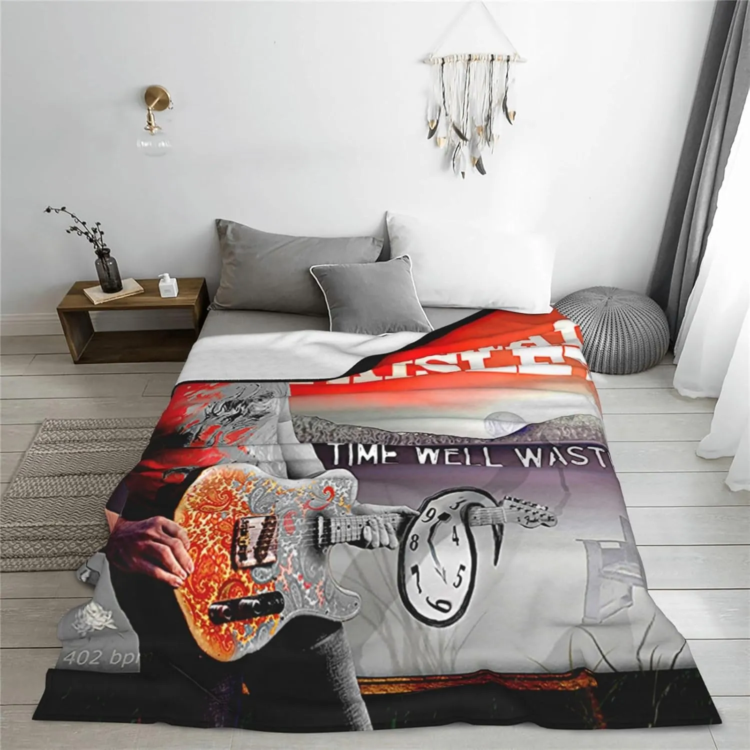 Brad Music Paisley Fleece Throw Blanket Flannel Air Conditioning Quilt for Couch Camping Travel 50"x40"