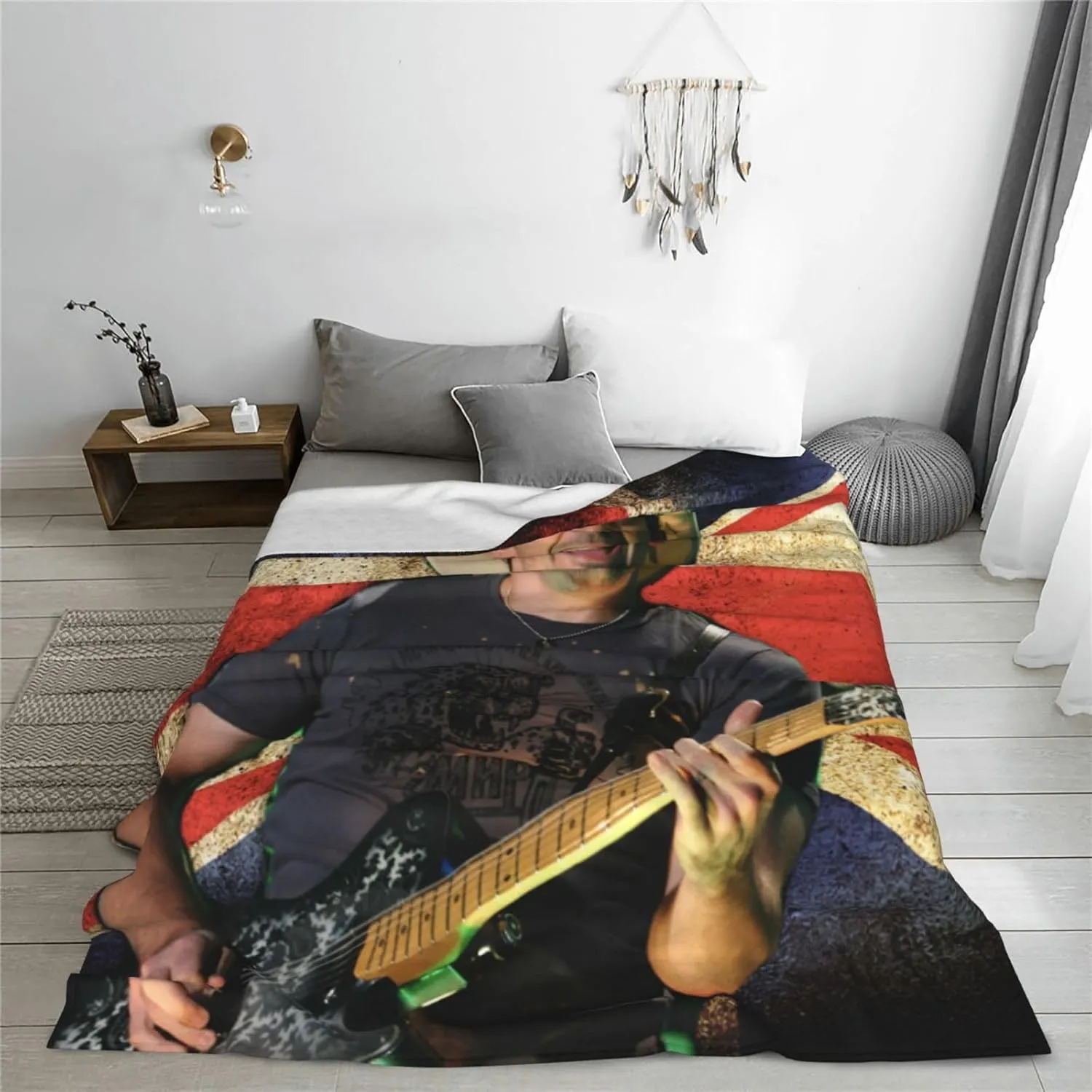 Brad Music Paisley Fleece Throw Blanket Flannel Air Conditioning Quilt for Couch Camping Travel 60"x50"