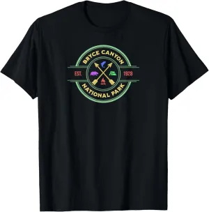 Bryce Canyon National Park Rustic Style Logo Camping Hiking T-Shirt