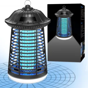Bug Zapper Outdoor Indoor, 4200V Electric Mosquito Zapper Outdoor with LED Light, Electric Fly Zapper, Fly Traps, ABS Plastic, Plug in Mosquito Killer for Patio, Yard, Garden, Kitchen, Home