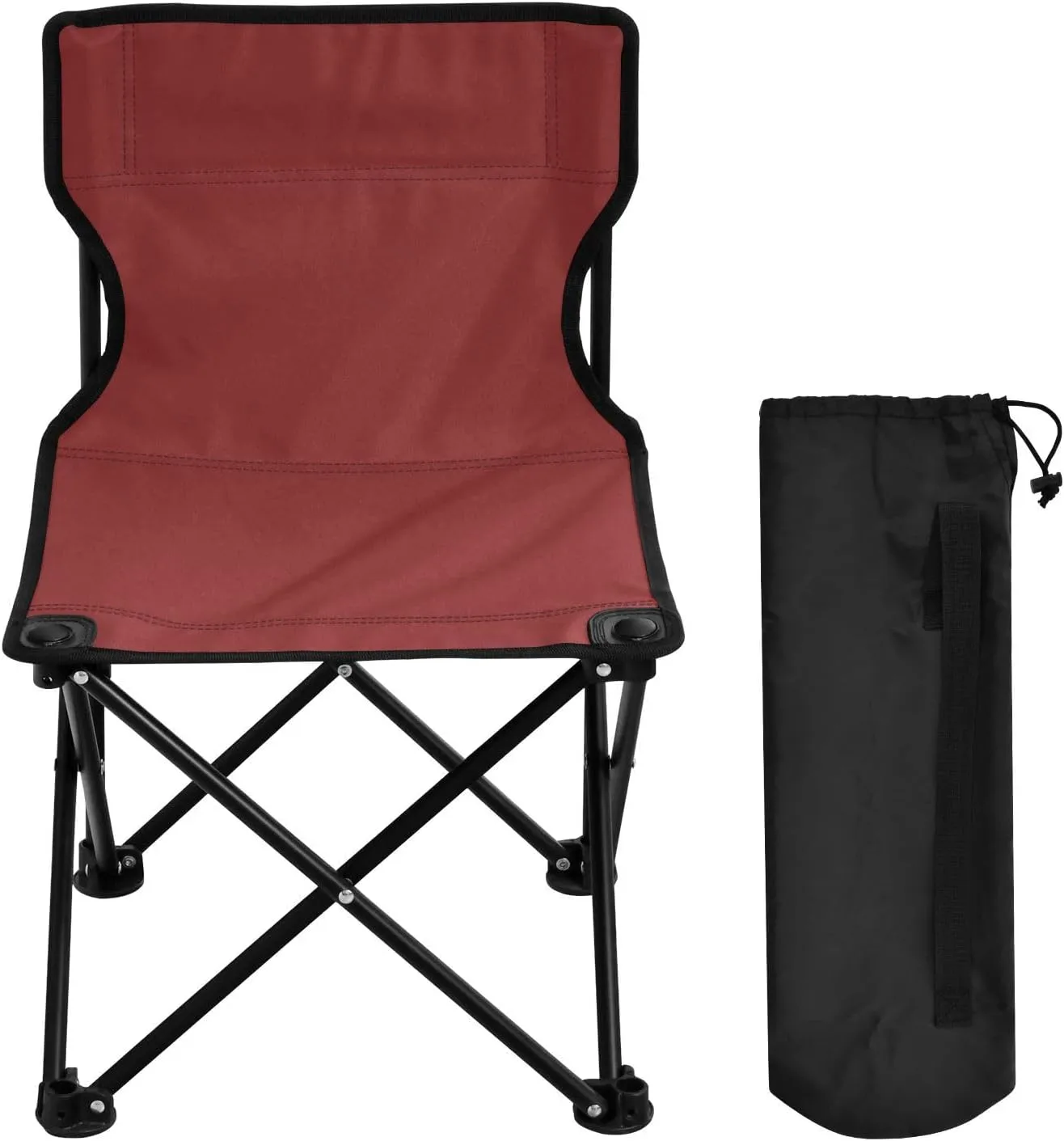 Burgundy Camping Chair for Adults Folding Chair Fold Up Chair Outdoor Chairs for Barbeques Travel