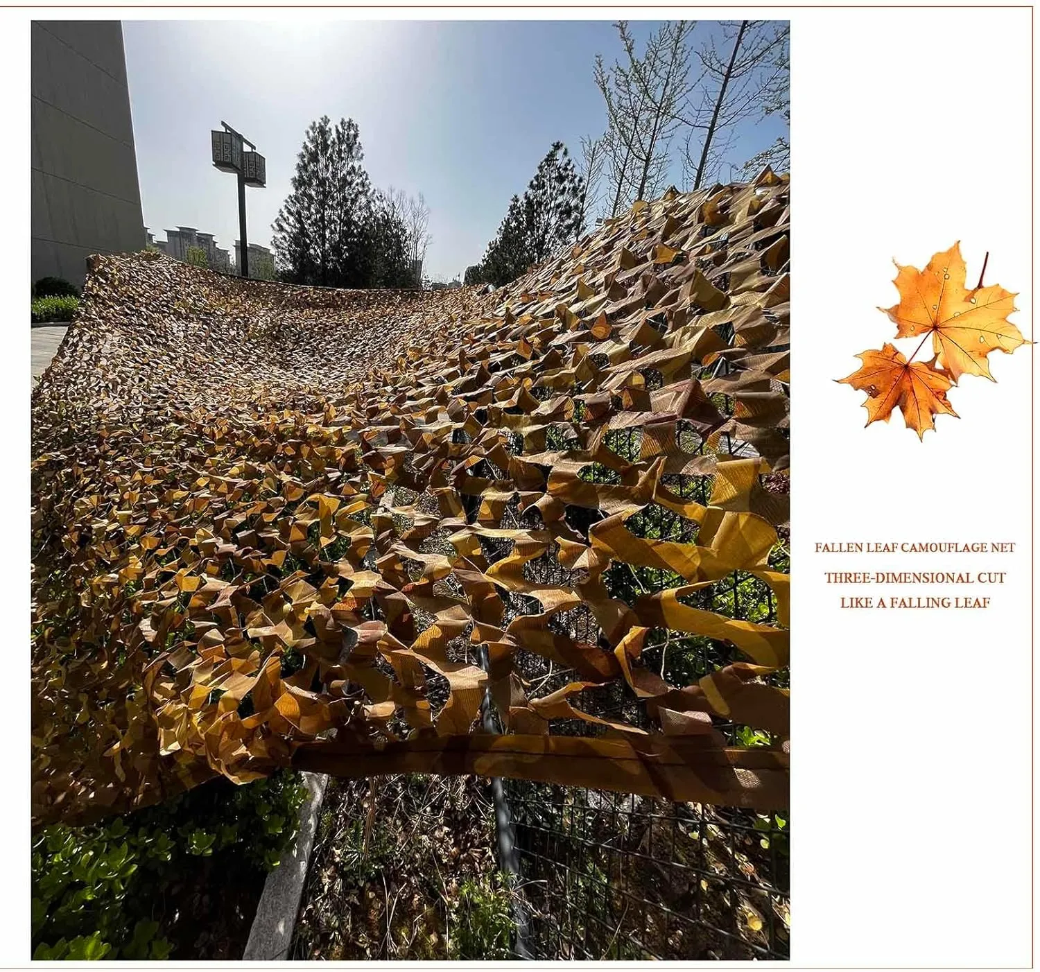 Camo Netting Roll 60% Uv Resistant,Sand Camouflage Net Like Leaves,Professional Camo Net for Kids,Hide,Camping,Garden, Military,Tents,White-6×10m(236 * 394in)
