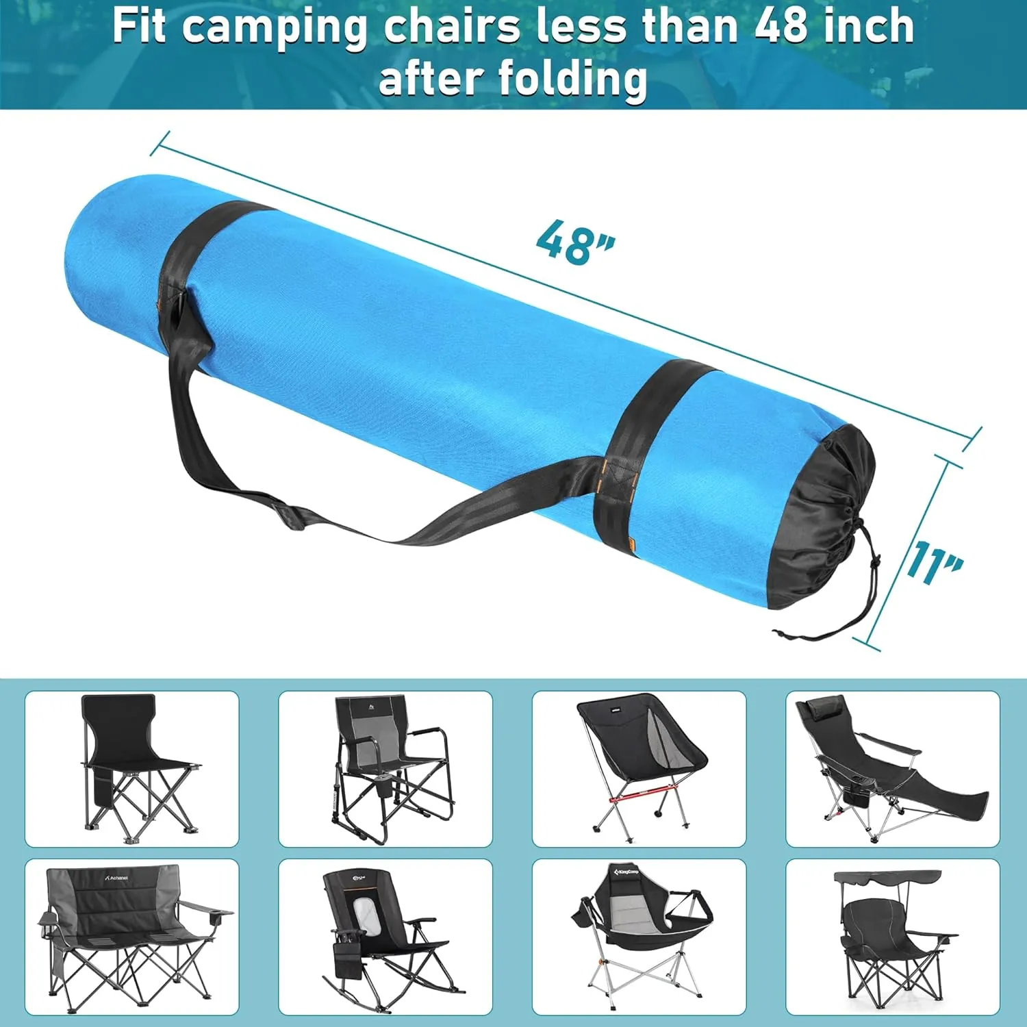 Camp Chair Replacement Bag Outdoor Folding Chair Carrying Bag with Shoulder Strap Heavy Duty Chair Bag