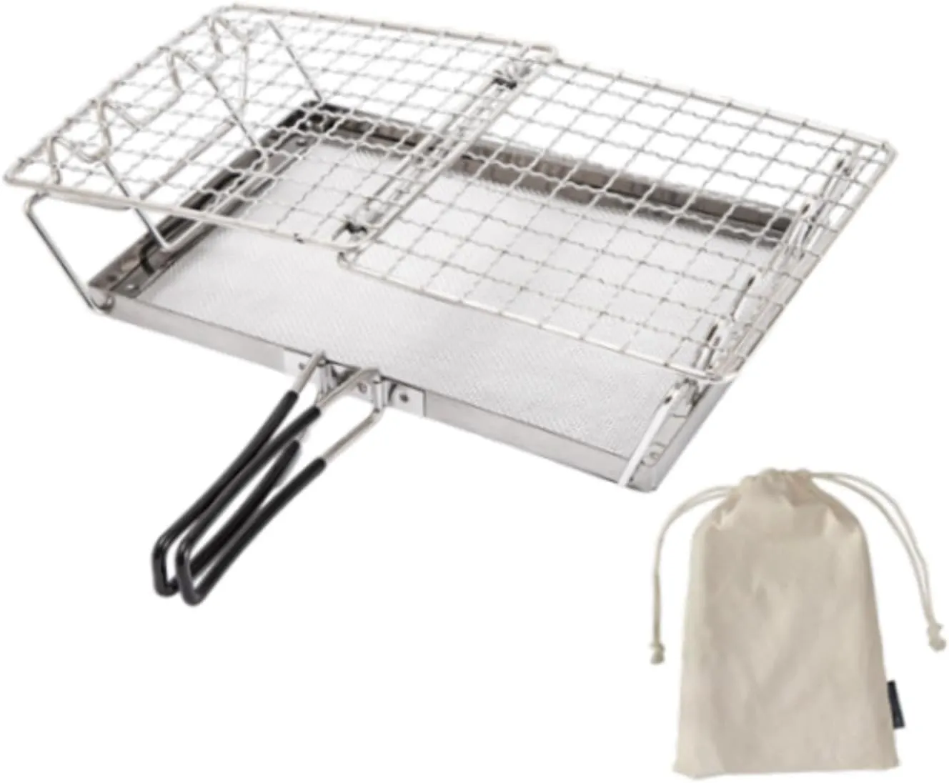 Camp Stove Toaster Firepit Grill Rack with Anti Scalding Handle Bread Toaster 2 Slice Camping Toaster for BBQ Outdoor Party