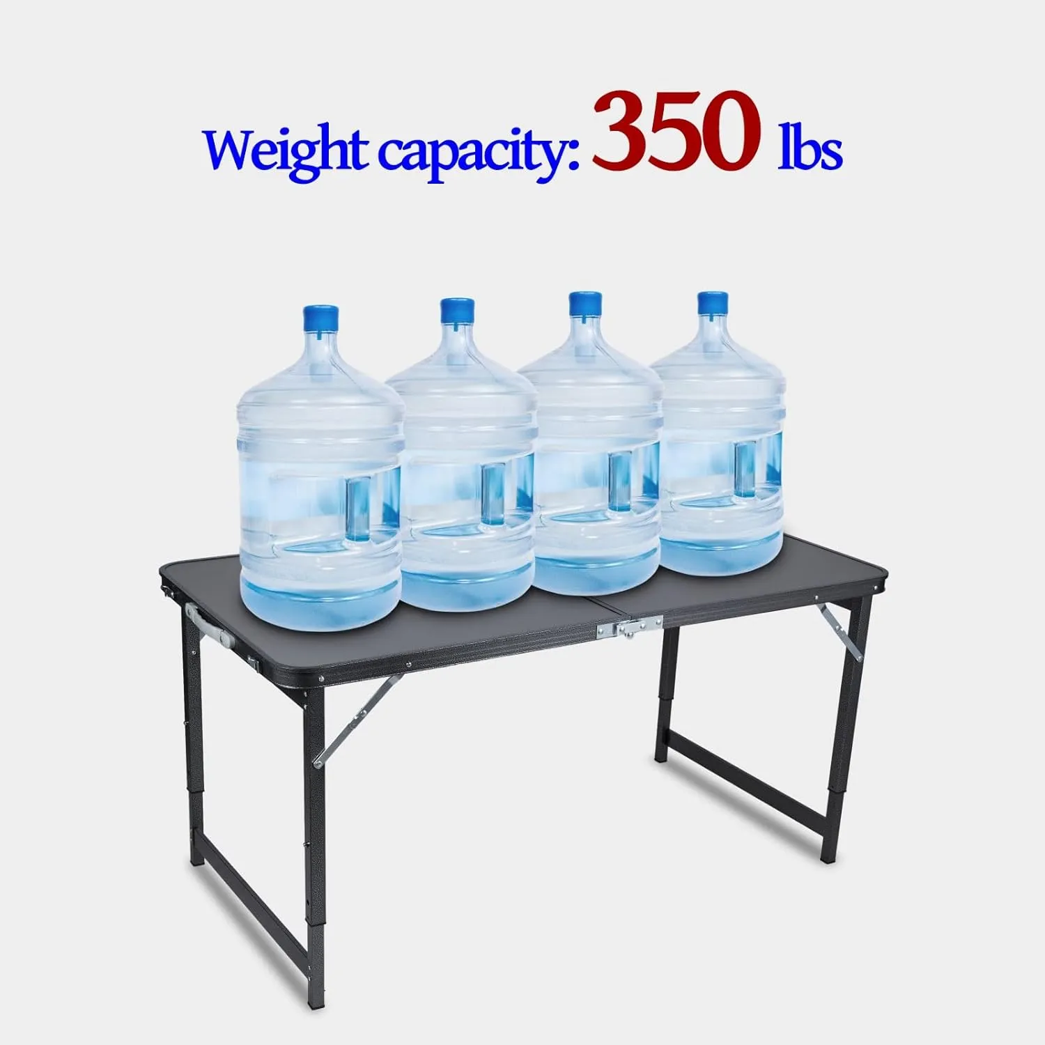 Camp Tables Portable Foldable, Aluminum Dining Table, Adjustable Height, Foldable Table and Chairs for Camping, Picnic, BBQ (Color : A)
