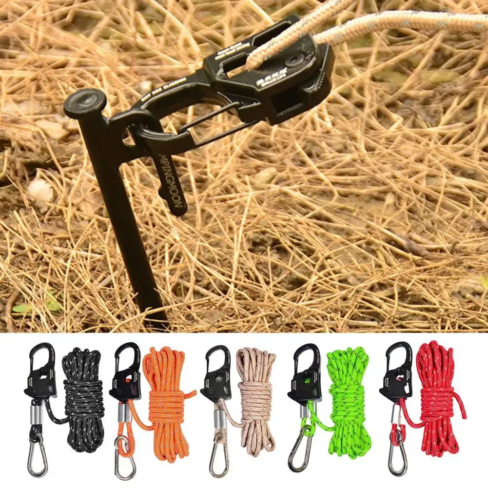 Camping Accessories Durable Aluminum Alloy Tent Rope Tensioner for Lightweight Portable Camping Gear Strong for Outdoor