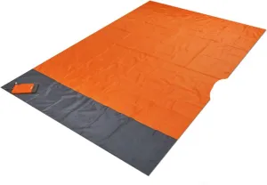 Camping Blankets 200x210cm Pocket Picnic Waterproof Beach Mat Sand Free Blanket Camping Outdoor Tent Folding Cover Bedding(Orange)
