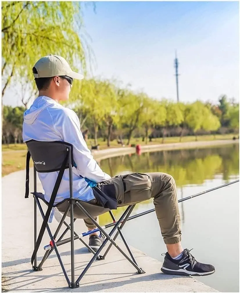 Camping Chair Camp Chair Folding Backrest Chair Lightweight Portable Small Stool Padded Seat for Camping Garden Trips s Outdoor Fishing Chair