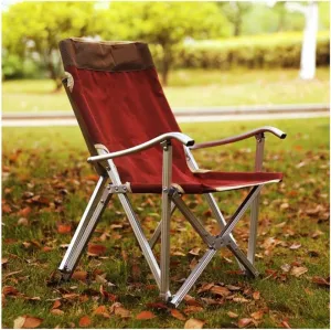Camping Chair Folding Chair Portable Chair Outdoor Chair Portable Folding Chairs for Relax Camping Fishing Backrest Stool Aluminum Alloy Leisure Beach Chair Camping Chairs for Adults/Rosso/S