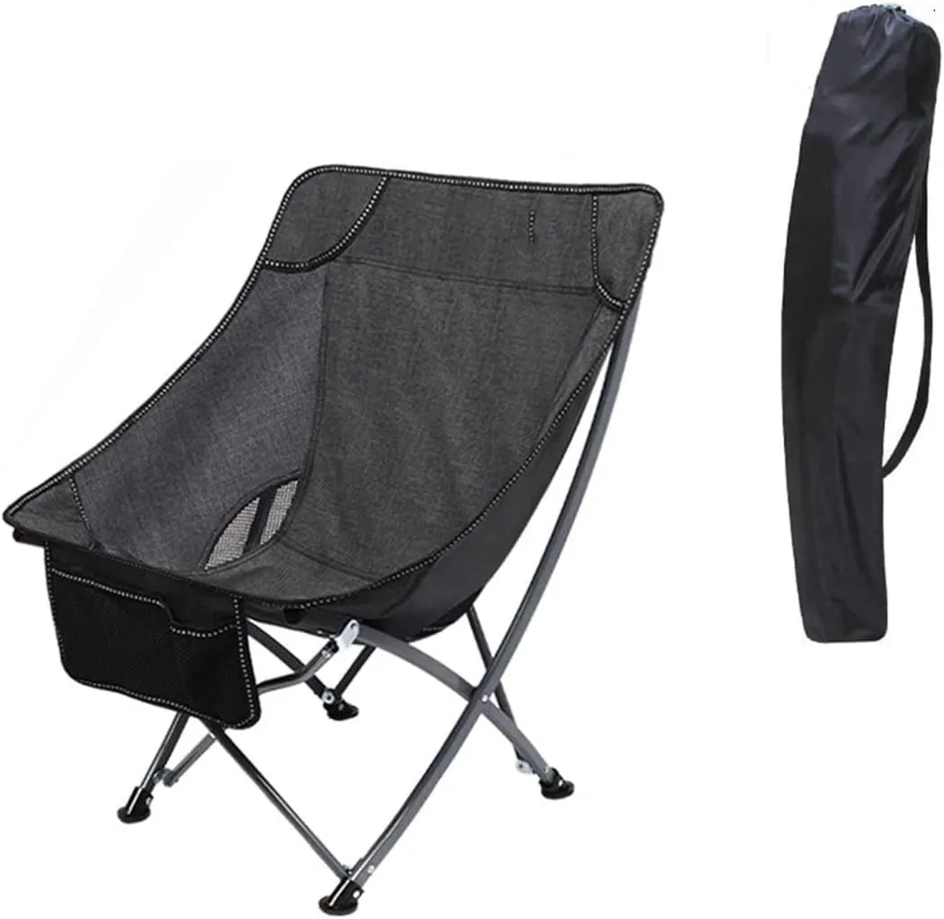 Camping Chair Folding Chair Portable Chair Portable Folding Chair with Mesh Side Pocket Backrest Stool Camping Backpacking Chair for Fishing Beach Travel Picnic Camping Chairs for Adults