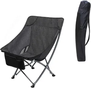 Camping Chair Folding Chair Portable Chair Portable Folding Chair with Mesh Side Pocket Backrest Stool Camping Backpacking Chair for Fishing Beach Travel Picnic Camping Chairs for Adults