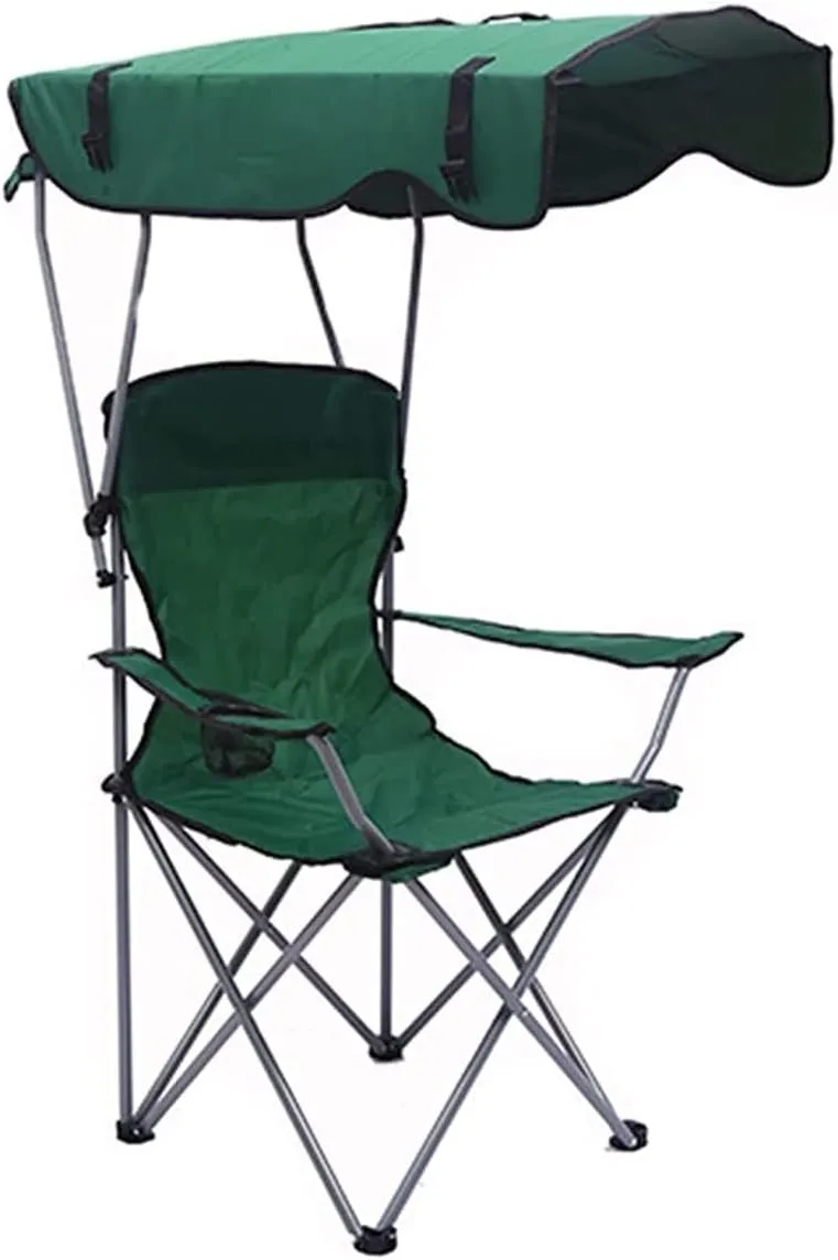 Camping Chair Folding Chairs Lawn Chairs Camping Chair With Shade Canopy Chair, Folding Recliner, Adjustable Outdoor Beach Lightweight Sunshade Folding Chairs Folding Chair Camp Chair Moon Chair ( Col
