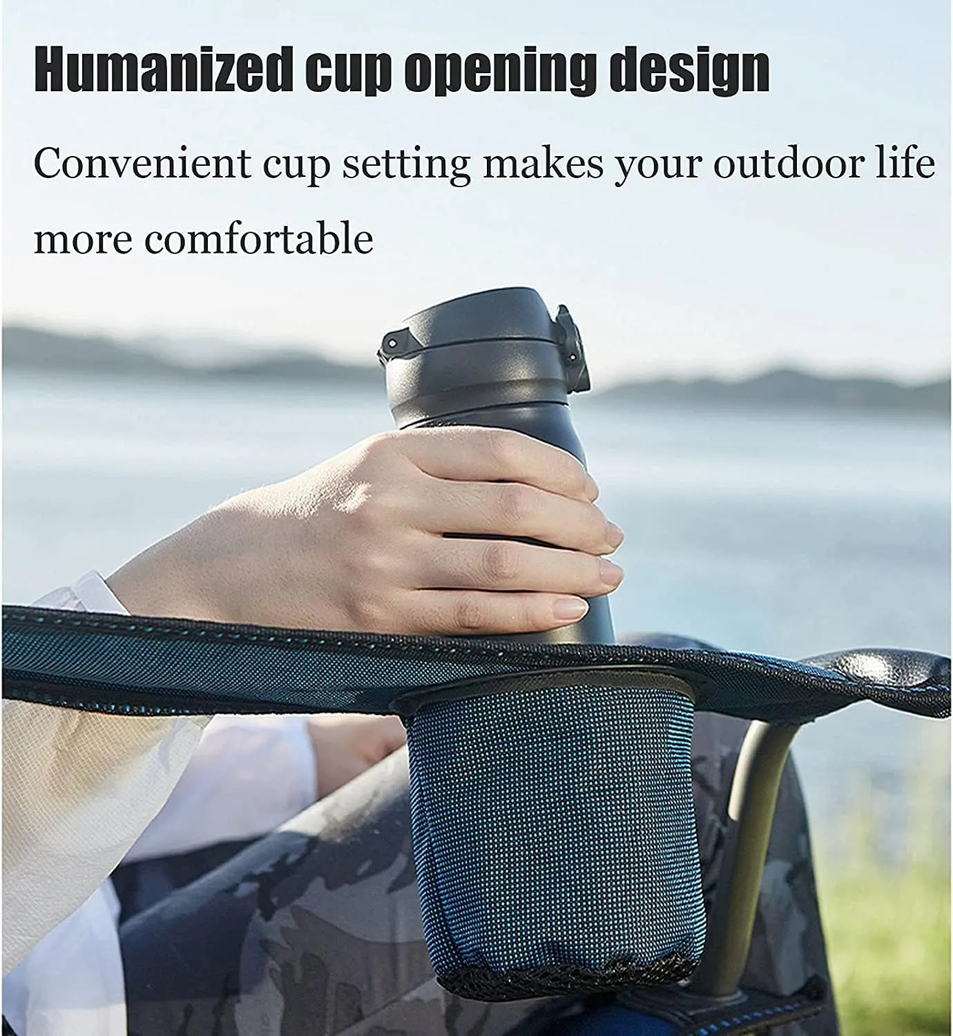 Camping Chair Folding Portable Outdoor Lawn Seat Armchair with Cup Holder Pillow and Carry Bag Leisure Recliner Stool Chairs for Adults