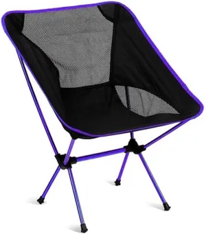Camping Chair Folding Portable Outdoor Lightweight Aluminum Moon Leisure Fishing Stool Chairs for Adults
