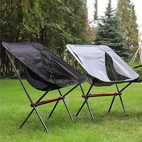 Camping Chair Folding Portable Outdoor Picnic Fishing Breathable Wear-Resistant Aluminum Alloy Backrest Chairs for Adults