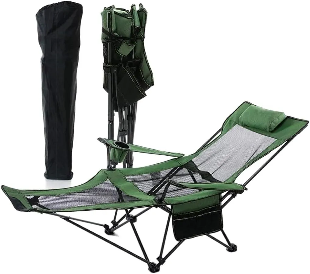 Camping Chair Outdoor Fishing Chair Outdoor Camping Chair Folding Chair Recliner Break Relax Lounger Chairs Garden Balcony Fishing Hiking Folding Chairs for Outside Portable