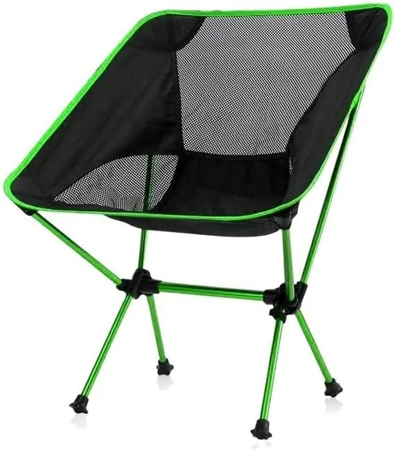 Camping Chair Portable Camping Chair Outdoor Lightweight Aluminum Moon Chair Leisure Camping Fishing Chair Folding Stool Folding Chair